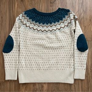 Fjallraven Cream and Blue Women's Sweater